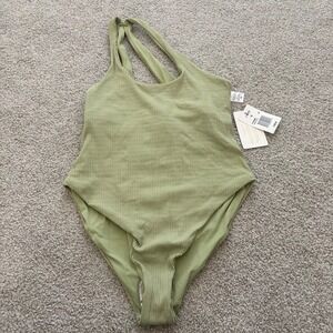 l*space Olive Ribbed One-Piece Swimsuit